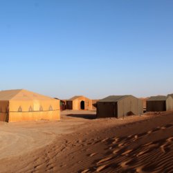 This photo shows the dining tent and our living tents