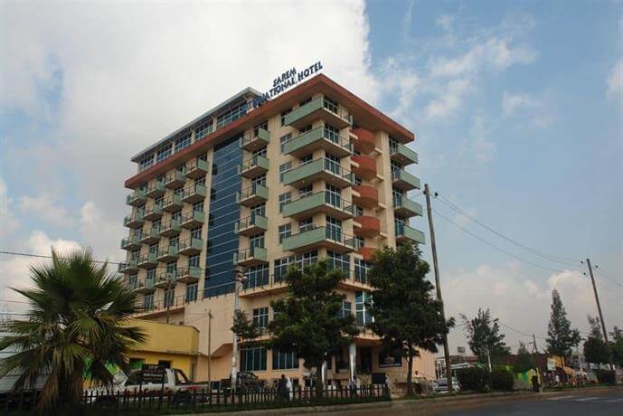 This photo shows the exterior of the hotel we stayed in in Addis Ababa